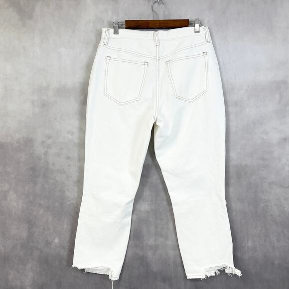 Abercrombie High Rise Mom Jeans Womens 29 8S Distressed Raw Indie Sleaze Y2K - Picture 4 of 13